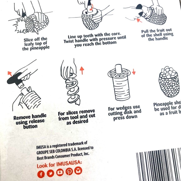 Pineapple Tool Stainless Steel Peels Cores Slices Wedges Cuts Kitchen Fruit - Picture 5 of 5